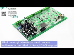 主な事業の紹介と回路板の詳細の写真